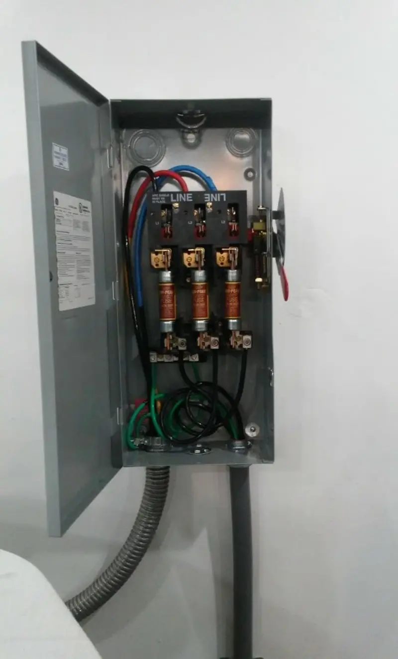 Three-phase disconnect switch installed for Electrical Wiring & Rewiring in Lubbock