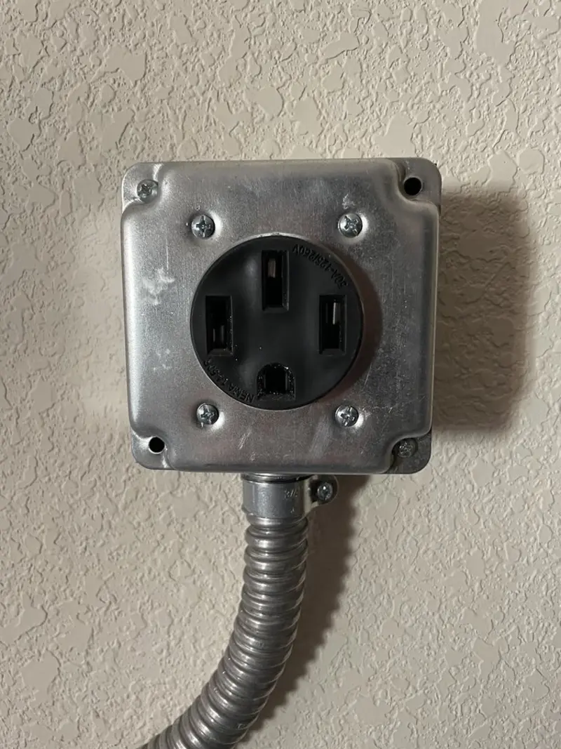 NEMA 14-50 outlet installed for Smart Home Electrical in Lubbock